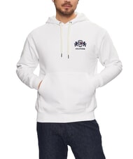 TOMMY HILFIGER TH Sweat &agrave; capuche avec &eacute;cusson blanc - Pulls molletonn&eacute;s - 1