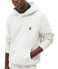 TOMMY HILFIGER TH Sweat &agrave; capuche en coton lait d'avoine bruy&egrave;re - Pulls molletonn&eacute;s - 1