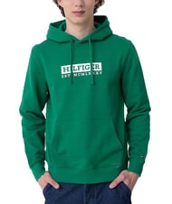 TOMMY HILFIGER TH Sweat &agrave; capuche imprim&eacute; nouveau vert - Pulls molletonn&eacute;s - 1