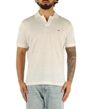 TOMMY HILFIGER TH polo en lin &agrave; manches courtes - chemise polo