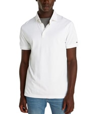 TOMMY HILFIGER TH Polo &agrave; manches courtes avec logo sur la manche blanc optique - chemise polo - 1