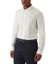 TOMMY HILFIGER TH JEANS chemise &agrave; manches longues coupe ajust&eacute;e blanc - Chemises pour hommes - 1