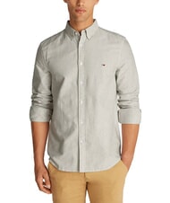 TOMMY HILFIGER TH JEANS chemise ray&eacute;e &agrave; manches longues marine nuit noire - Chemises pour hommes - 1