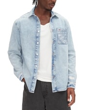 TOMMY HILFIGER TH JEANS Chemise en jean &agrave; manches longues - Chemises pour hommes