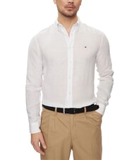 TOMMY HILFIGER TH chemise en lin &agrave; manches longues coupe classique - Chemises pour hommes