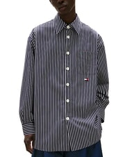 TOMMY HILFIGER TH chemise oversize &agrave; manches longues marine - Chemises pour hommes - 1