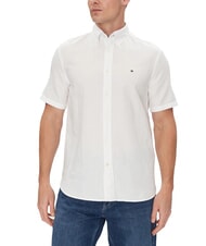 TOMMY HILFIGER TH Chemise &agrave; manches courtes boutonn&eacute;e blanc optique - Chemises pour hommes - 1