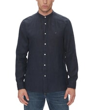 TOMMY HILFIGER TH chemise &agrave; col cor&eacute;en coupe classique ciel du d&eacute;sert - Chemises pour hommes - 1