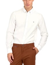 TOMMY HILFIGER TH Chemise en coton stretch &agrave; manches longues - Chemises pour hommes