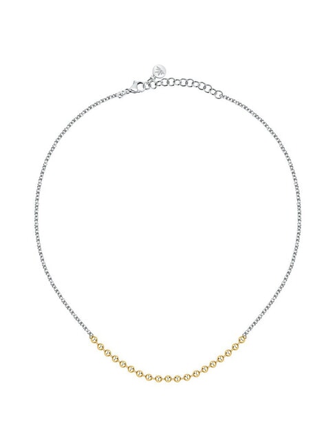 MORELLATO TALISMANI Collier avec sph&egrave;res en acier bicolores ACIER - Colliers