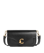 COCCINELLE C-ME CALF Sac bandouli&egrave;re en cuir Noir - Sacs pour Femme - 1