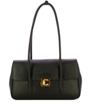 COCCINELLE C-ME LOCK Sac bandouli&egrave;re en cuir Noir - Sacs pour Femme - 1