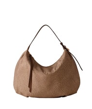 BORBONESE PRIVE Sac bandouli&egrave;re Hobo mer Beiger - Sacs pour Femme - 1