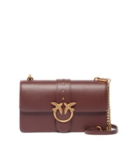 PINKO LOVE ONE CLASSIC Sac bandouli&egrave;re en cuir avec rabat - Sacs pour Femme