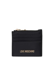 LOVE MOSCHINO HEART TURNLOCK Porte-cartes / Porte-monnaie Noir - Portefeuilles Femme - 1