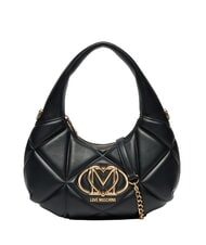 LOVE MOSCHINO EMBOSSED Sac bandouli&egrave;re, avec bandouli&egrave;re Noir - Sacs pour Femme - 1