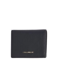 COCCINELLE METALLIC SOFT  Petit portefeuille en cuir Noir - Portefeuilles Femme - 1