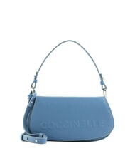 COCCINELLE MYRTHA MAXI LOG Sac bandouli&egrave;re en cuir avec bandouli&egrave;re bleu - Sacs pour Femme - 1