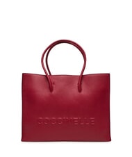 COCCINELLE MYRTHA MAXI LOG Sac de courses en cuir martel&eacute; sangria - Sacs pour Femme - 1