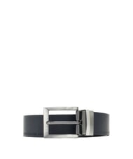 ARMANI EXCHANGE A|X ceinture en cuir bleu marine profond/gris mouette fonc&eacute; - Ceintures - 1