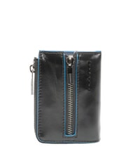 PIQUADRO BLUE SQUARE &Eacute;tui &agrave; cl&eacute;s en cuir Noir - Porte-cl&eacute;s - 1