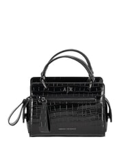 ARMANI EXCHANGE A|X CROCO Micro sac &agrave; main, avec bandouli&egrave;re - Sacs pour Femme