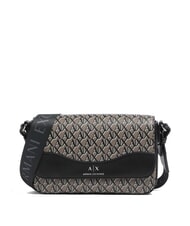 ARMANI EXCHANGE WAVE MONOGRAM sac bandouli&egrave;re bar brun / noir - Sacs pour Femme - 1