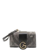 GATTINONI PLANETARIUM Sac bandouli&egrave;re &agrave; rabat monochrome gris clair/noir - Sacs pour Femme - 1