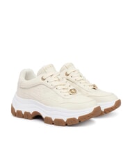 GUESS BERRETT2 Baskets &eacute;paisses CR&Egrave;ME - Chaussures Femme - 1