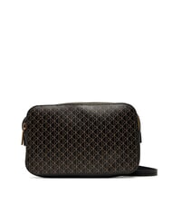 CALVIN KLEIN COATED EMBLEM Mini sac bandouli&egrave;re aop noir - Sacs pour Femme - 1