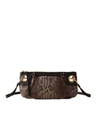 BORBONESE LONDON sac en cuir imprim&eacute; python brun/&eacute;b&egrave;ne - Sacs pour Femme - 1