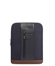 PIQUADRO BRIEF 2 sac ipad en tissu recycl&eacute; bleu/cuir - Sacs en Bandouli&egrave;res pour Homme - 1
