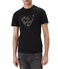 GUESS TRIANGLE HD T-shirt &agrave; manches courtes jetbla - T-shirt - 1