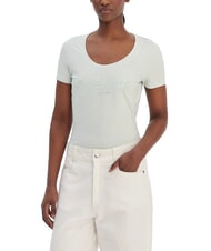 GUESS SCRIPT T-shirt en coton sarcelle brumeuse - T-shirt - 1