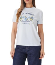 GUESS FLOWERS BOX T-shirt en coton ciel haut - T-shirt - 1