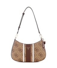 GUESS NOELLE 2 TOP sac bandouli&egrave;re logo latte / marron - Sacs pour Femme - 1
