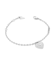 GUESS AMORE Bracelet, breloque solitaire en forme de c&oelig;ur ARGENT - Bracelets - 1