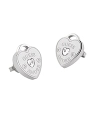 GUESS AMORE Boucles d'oreilles en argent, breloque en forme de c&oelig;ur ARGENT - Boucles d'oreilles - 1