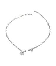 GUESS CRAZY IN LOVE Collier, breloque en forme de c&oelig;ur ARGENT - Colliers - 1