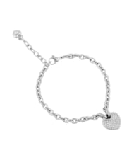 GUESS CRAZY IN LOVE Bracelet en argent, breloque en forme de c&oelig;ur ARGENT - Bracelets - 1