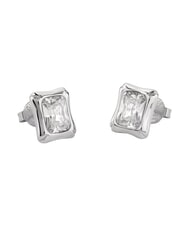 GUESS BAMBOO Boucles d'oreilles argent&eacute;es, mod&egrave;le carr&eacute; ARGENT - Boucles d'oreilles - 1