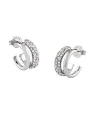 GUESS FABULOUS ME Boucles d'oreilles, mod&egrave;le double cr&eacute;ole ARGENT - Boucles d'oreilles - 1