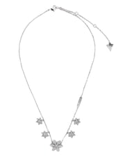 GUESS WHITE LOTUS Collier en argent, motif de lotus multiple ARGENT - Colliers - 1