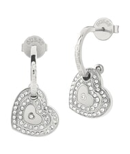 GUESS AMAMI Boucles d'oreilles argent&eacute;es, motif c&oelig;ur ARGENT - Boucles d'oreilles - 1