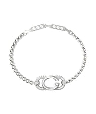 GUESS OH MY G Bracelet en argent, breloque avec logo ARGENT - Bracelets - 1