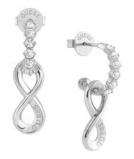 GUESS ENDLESS DREAM Boucles d'oreilles en forme d'infini avec logo grav&eacute; ARGENT - Boucles d'oreilles - 1