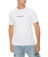 GUESS JEANS LOGO EMBRO T-shirt en coton - T-shirt