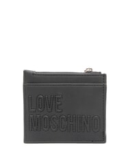 LOVE MOSCHINO SIGNATURE LOVE Porte-cartes / Porte-monnaie Noir - Portefeuilles Femme - 1