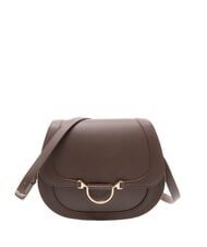 BORBONESE OVAL T Sac bandouli&egrave;re moyen &agrave; rabat chocolat - Sacs pour Femme - 1