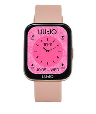 LIUJO VOICE SLIM Montre connect&eacute;e avec bo&icirc;tier en silicone et acier rose d'or - Montres - 1